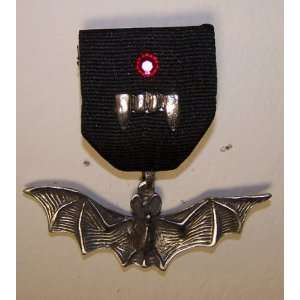   Vampire Secret Order Society Occult Blood Bat Dracula Castle Medal Pin