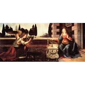   Da Vinci Canvas Art Repr Annunciation to Maria