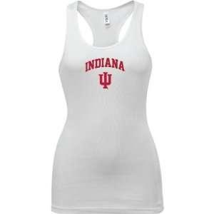  Indiana Hoosiers White Womens Arch Logo Tank Top Sports 