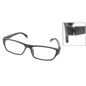  Como Black Plastic Frame Glasses Full Rim Eyewear Plain 