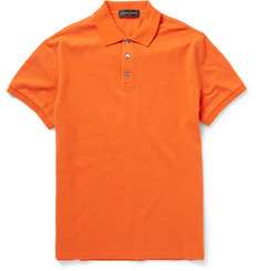 Ralph Lauren Black Label Cotton Blend Piqué Polo Shirt