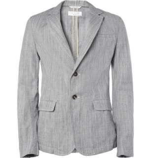    Single breasted  Phillips Unstructured Cotton Chambray Blazer