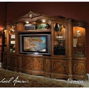   Entertainment Wall w/ Bookcases by Aico Furniture: Home & Kitchen