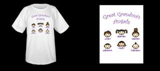 Great Grandmas Angels   Custom Grandmother T Shirt  