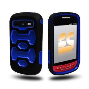   Cover for Samsung Admire R720, Black/Blue Cell Phones & Accessories