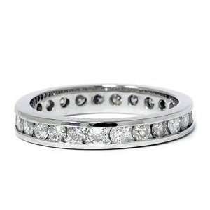 50CT Real Diamond Eternity Ring Palladium Wedding Anniversary Band 