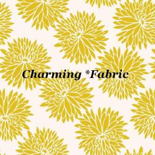 ANTHOLOGY High Society Yellow Mum Floral Retro Fabric  