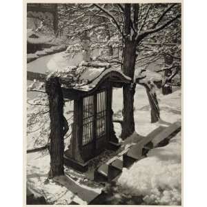  1930 Snow Secret Garden Seoul Keijo Korea Photogravure 