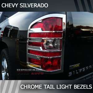  2007 2012 Chevrolet Silverado Chrome Tail Light Bezels 