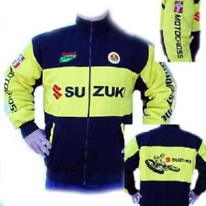  Suzuki Motocross Jacket Yellow and Black Sports 