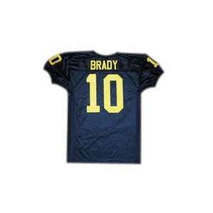 Tom Brady Autographed Jersey  Details: Michigan Wolverines, Navy 