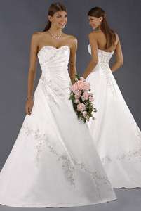   Bridal wedding evening dress bride prom gown Custom Sz*6 8 10 12 14 16