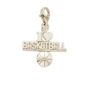  Rembrandt Charms I Love Basketball Charm with Lobster 