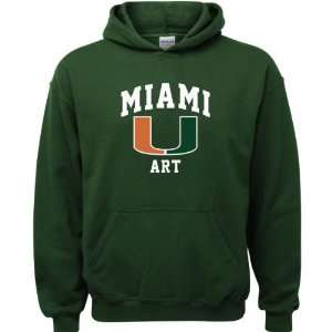 Miami Hurricanes Forest Green Youth Art Arch Hooded Sweatshirt  