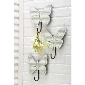   Mirrored Butterfly Wall Mounted Hooks 