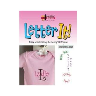 Letter It Embroidery Machine Lettering Software New 098612460657 