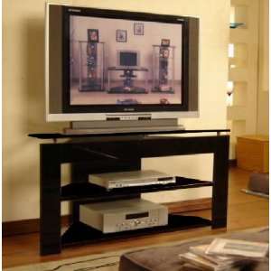   Inch TV Stand in Lacquered Black   Planet 3   95094 Furniture & Decor