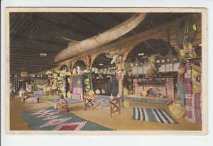 Indian Building Interior Fred Harvey 9921 NM Postcard  
