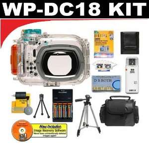 Canon WP DC18 Waterproof Case with Batteries & Charger + Carrying Case 