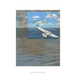   Three White Gulls III   Poster by Tara Friel (13x19)