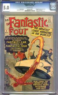 Fantastic Four #3 CGC 5.0 VG/FN Universal  