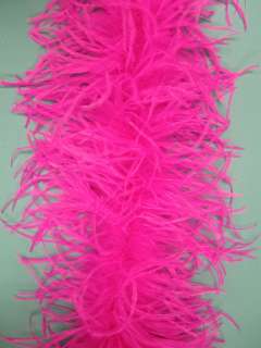 Ply OSTRICH FEATHER BOA   HOT PINK 2 Yards Costumes  