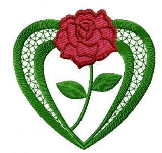 Valentines Hearts + Flowers Embroidery Designs set 4x4  