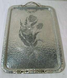 Hand Wrought Silver Platter Tray by Rodney Kent No. 423  