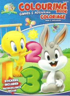 BABY LOONEY TUNES Colouring Games & Activities Book Including Stickers 