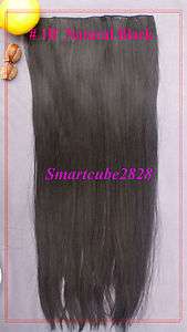 One Piece Hair Extension Straight (Natural Black # 1B)  