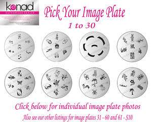 KONAD Nail Art PLATE PICK YOUR ONE IMAGE PLATE 1 TO 30  