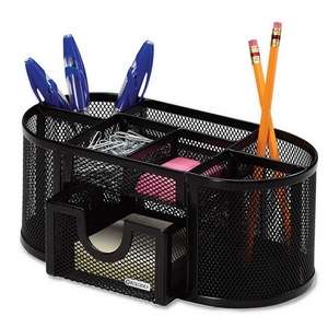 Rolodex Rol 1746466 Mesh Oval Pencil Cup9.33 X 4.5   4 Compartment[s 