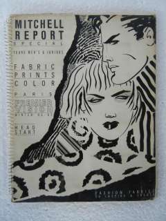 Old 1986 87 Fashion Fabric Report Sample Book  