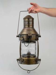 Antique Brass Ship Anchor Oil Lantern 20 Oil Lamp  