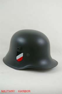 WWII German M1918 helmet field gray replica steel decal  