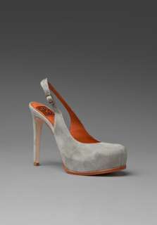 POUR LA VICTOIRE Aria Slingback Platform in Grey at Revolve Clothing 
