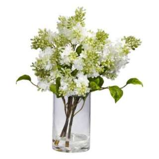   15.0 in. H White Lilac Silk Flower Arrangement 4805 at The Home Depot