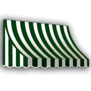 AWNTECH 4 Ft. Nantucket Awning   31 In. X 24 In. Forest/White Stripe 