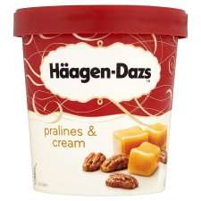Haagen Dazs Pralines And Cream 500Ml   Groceries   Tesco Groceries