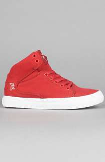 SUPRA The Society Mid Sneaker in Red Canvas  Karmaloop   Global 