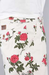 Under Two Flags The Chino Shorts in Antique White Roses  Karmaloop 