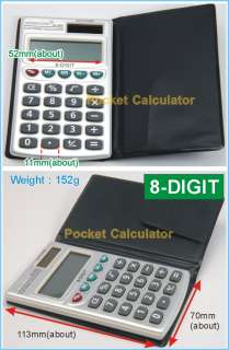 Mini Pocket Electronic Calculator 8 Digits 2 Power 5554  