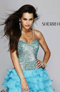   Strapless Ruffled Short Dress Light Blue Prom 0 2 4 6 8 10 12  