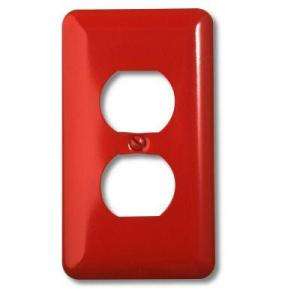 Amerelle 1 Gang Red Duplex Wall Plate 935DR at The Home Depot 