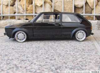 VW Golf 1 GTI black 15 Pirelli Echt Alu Tuning 1:18  