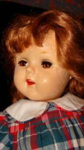 Vintage Hard Plastic Doll Raving Beauty Type Auburn Brown Hair  