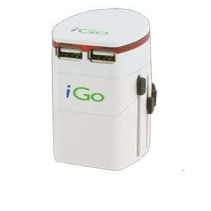 iGo AC050550001 Dual USB Charger / World Travel Adapter Combo   Charge 
