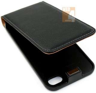 iPhone 4 Ledertasche schwarz Tasche Case Leder Hülle Case Etui Cover 