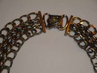VINTAGE HEAVY THICK SIGNED HATTIE CARNEGIE CHAIN NECKLACE  