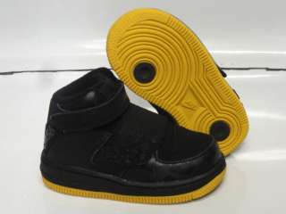 Nike AJF 20 Black Yellow Shoes Infant Toddlers 9.5  